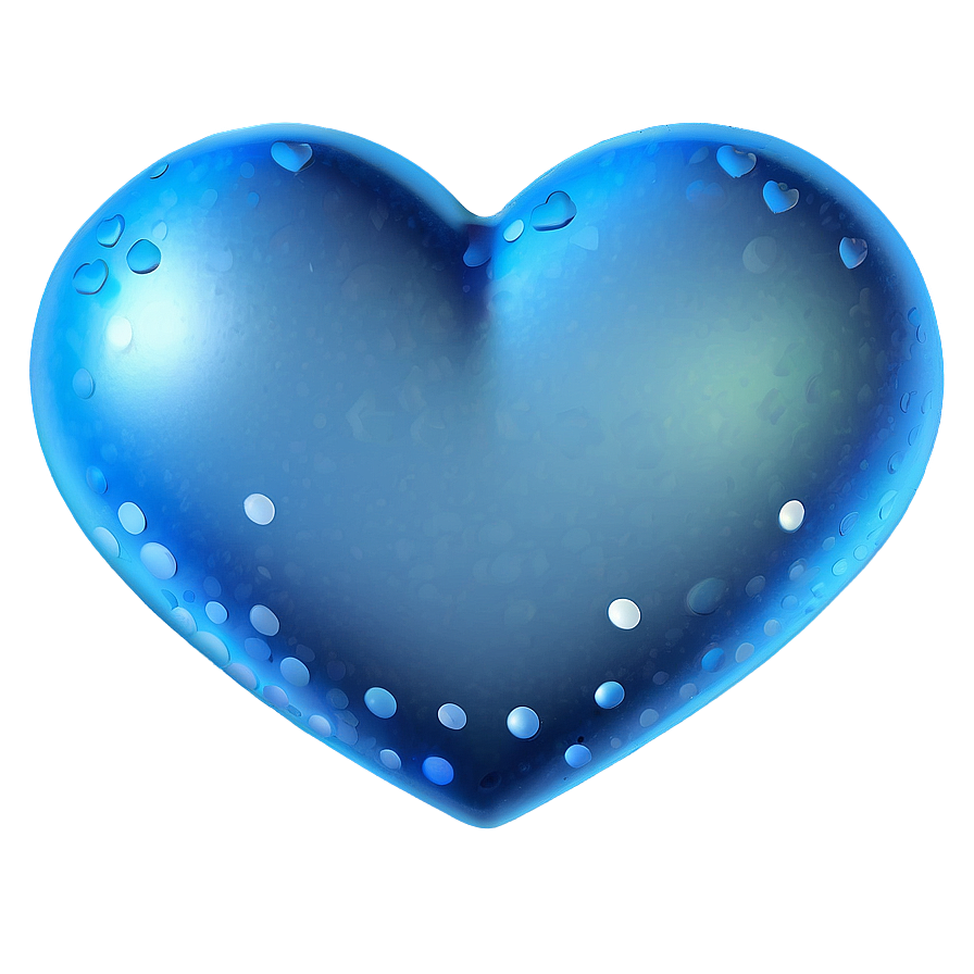 Azure Blue Heart Emoji Png 10