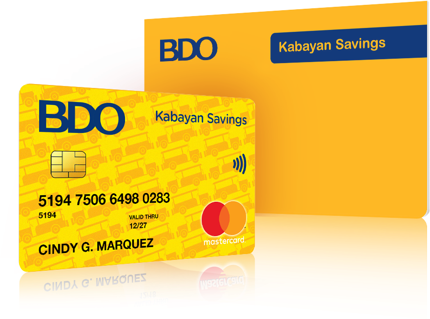 B D O Kabayan Savings A T M Card