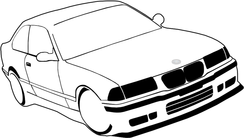 B M W Car Line Art