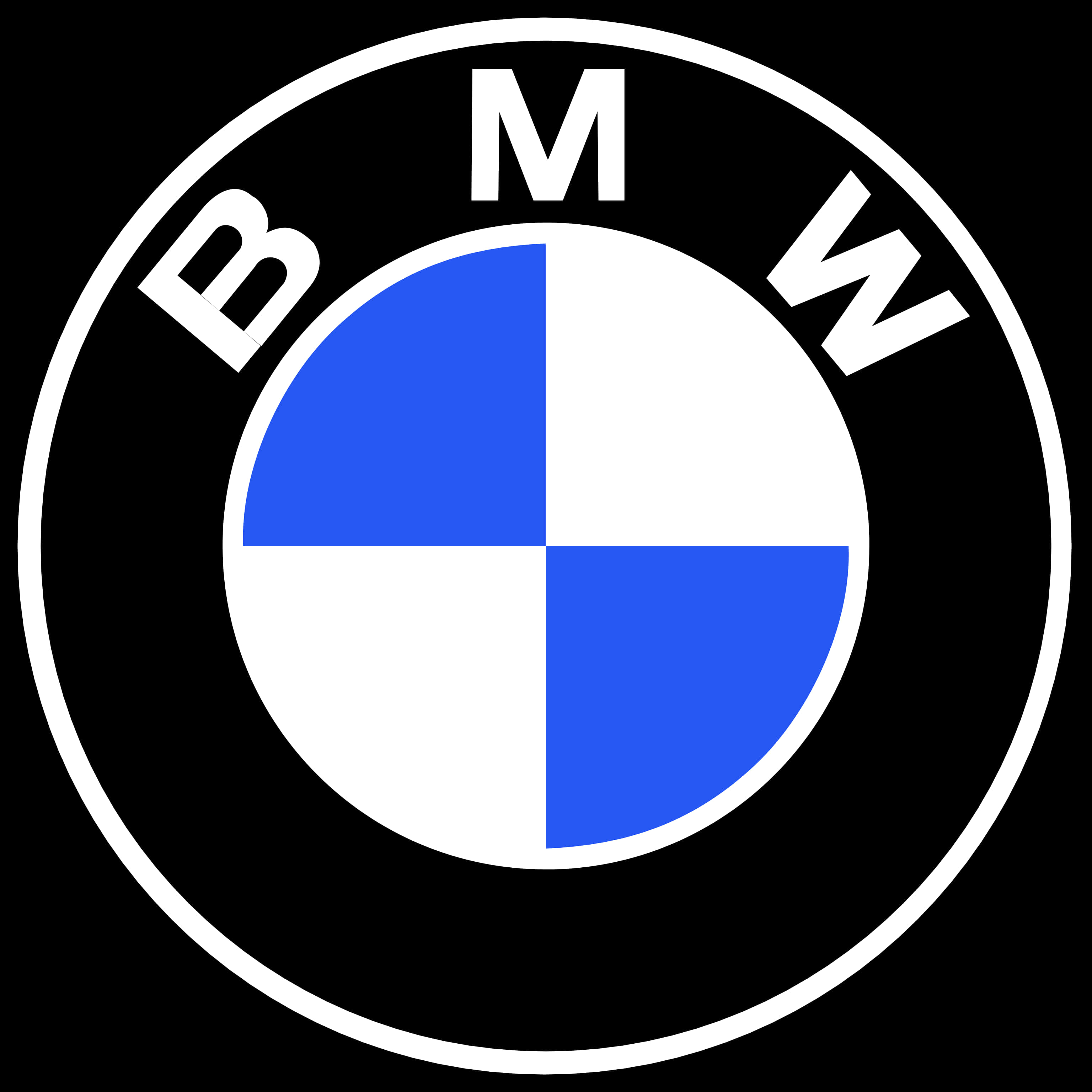 B M W Logo Blackand White