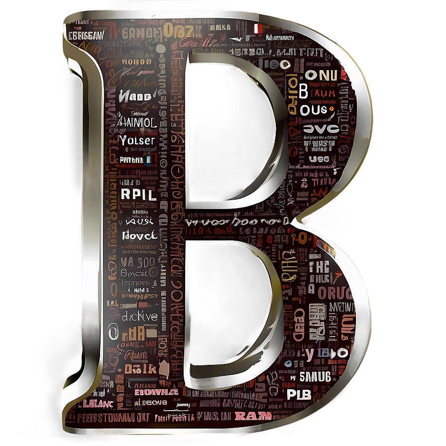 B Typography Art Png 05242024