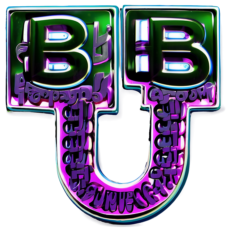 B Typography Art Png 05242024