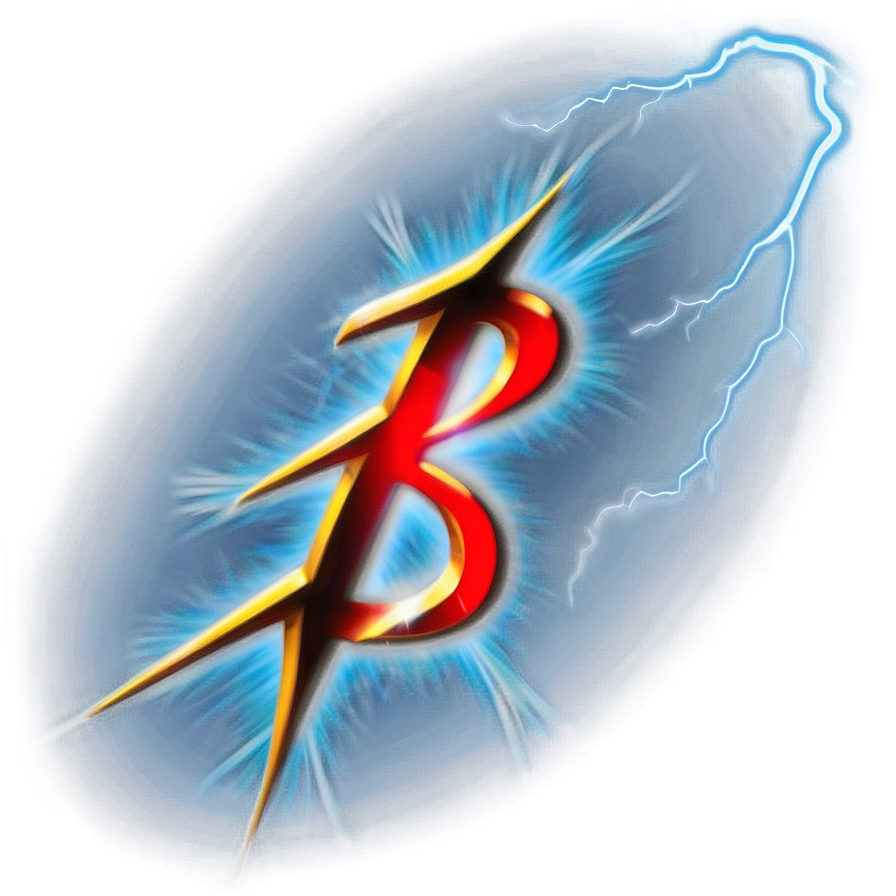 B With Lightning Png Sav