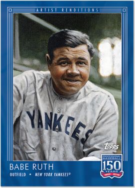 Babe Ruth Baseball Card Artist Rendition