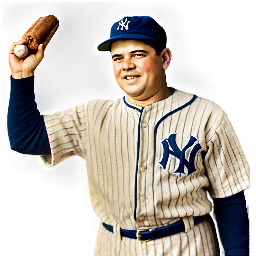 Babe Ruth Baseball Card Png 80