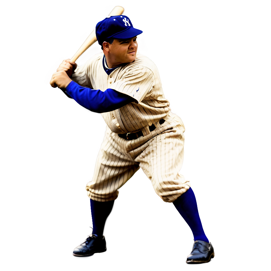 Babe Ruth Batting Stance Png 06242024