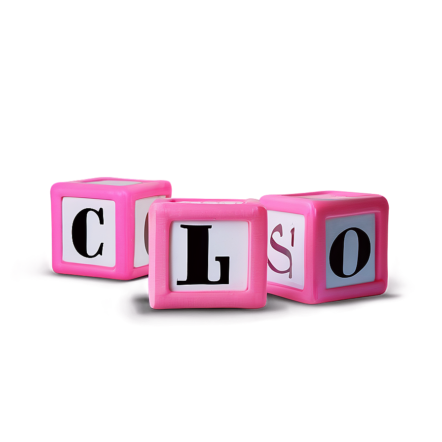 Baby Blocks In Pink Png Gjo