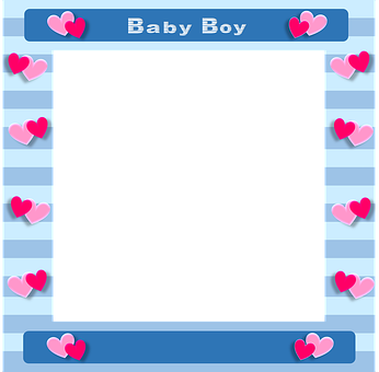 Baby Boy Photo Frame Template