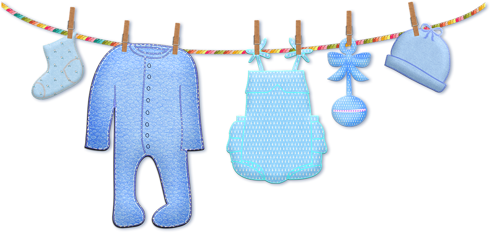 Baby Clothes Hangingon Line