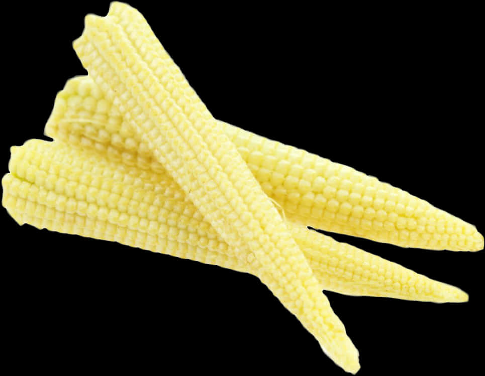 Baby Corn Black Background