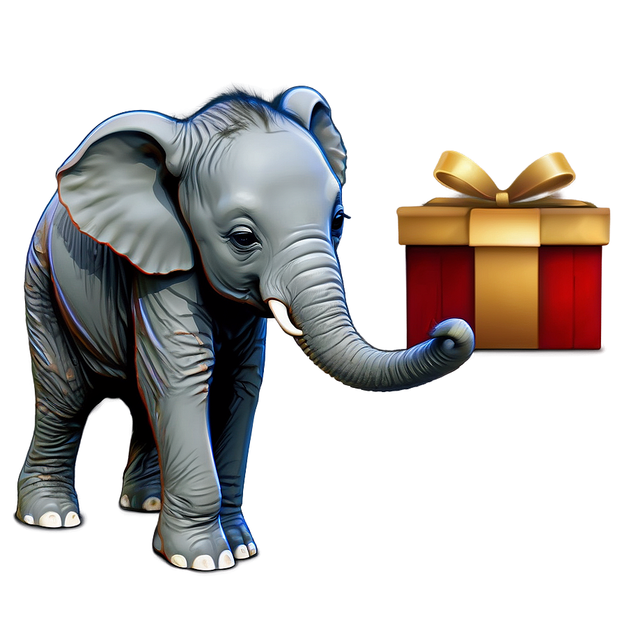 Baby Elephant Gift Png 06122024