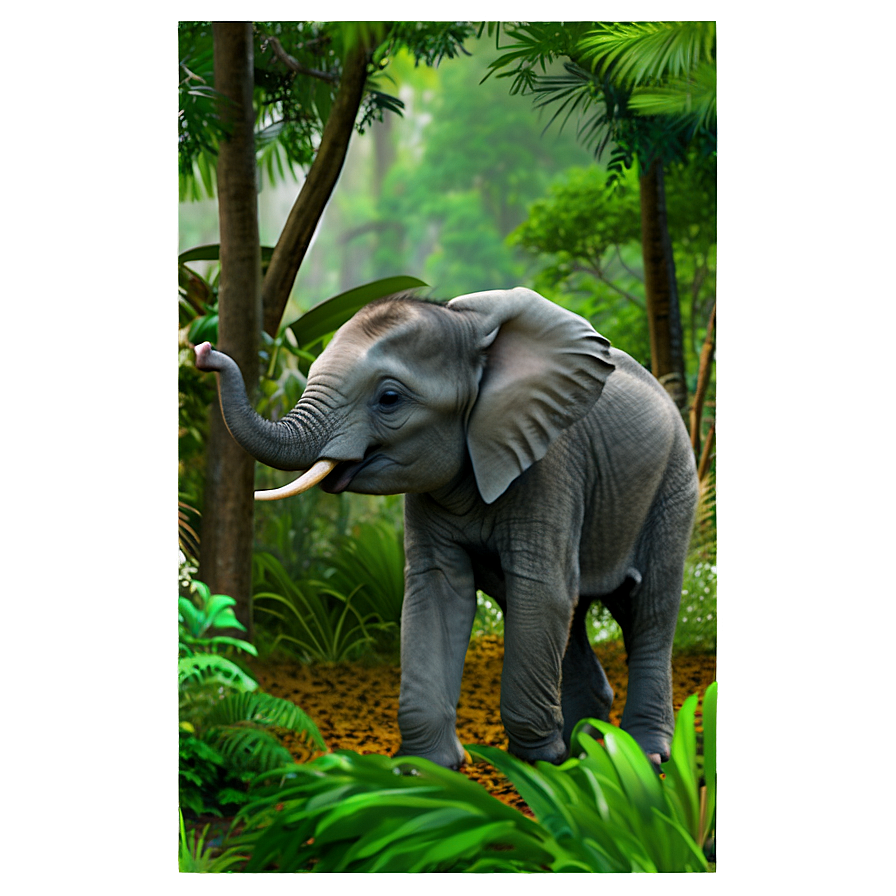 Baby Elephant In The Jungle Png Wdi88