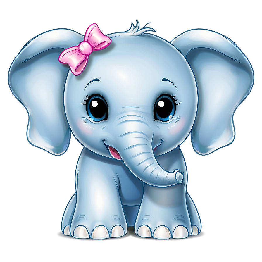 Baby Elephant With Ribbon Png Bua93