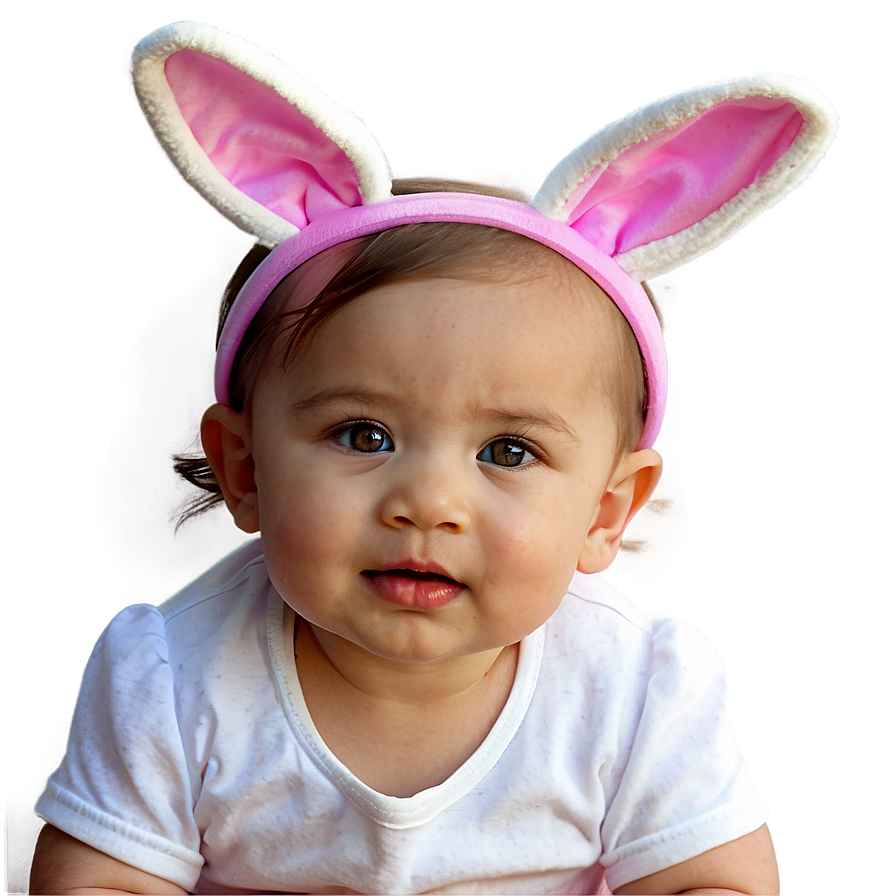 Baby Girl In Bunny Ears Png Biu