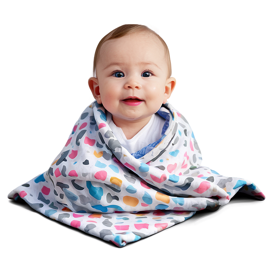 Baby Girl In Cozy Blanket Png 41