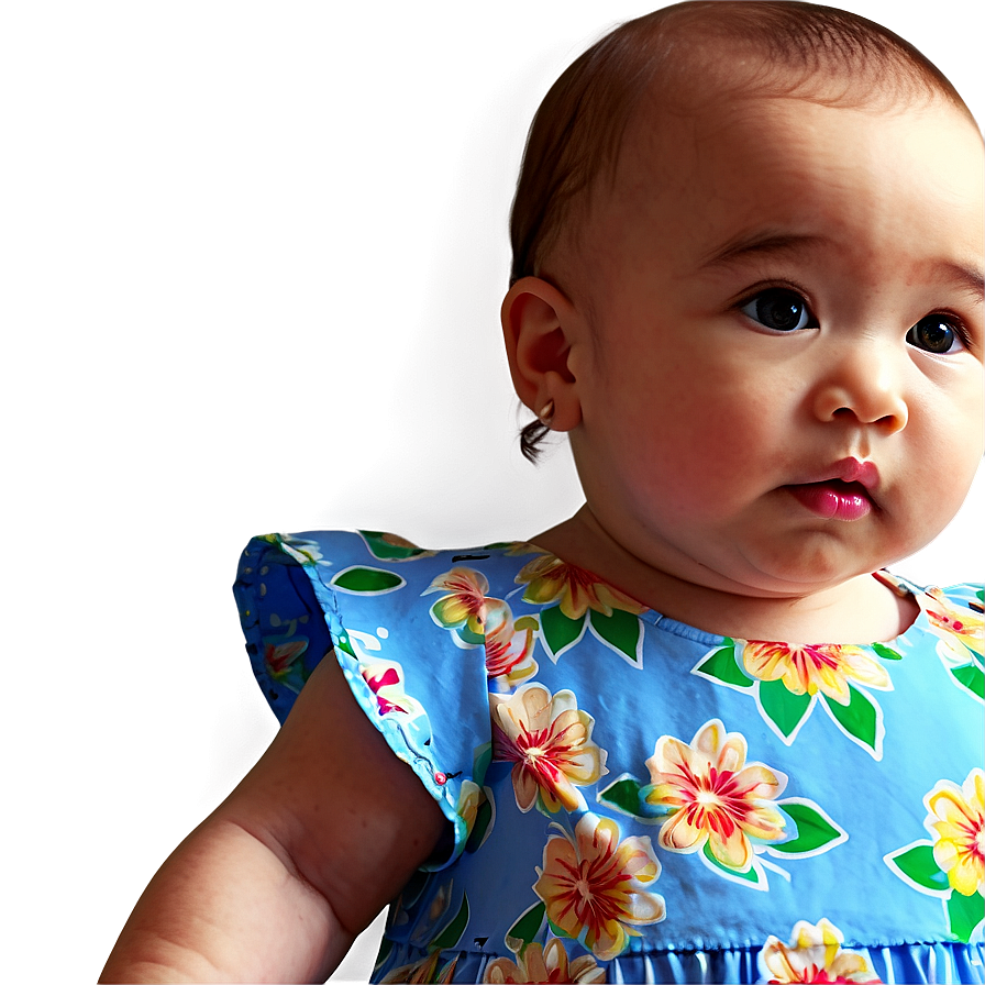 Baby Girl In Flower Dress Png Ojs