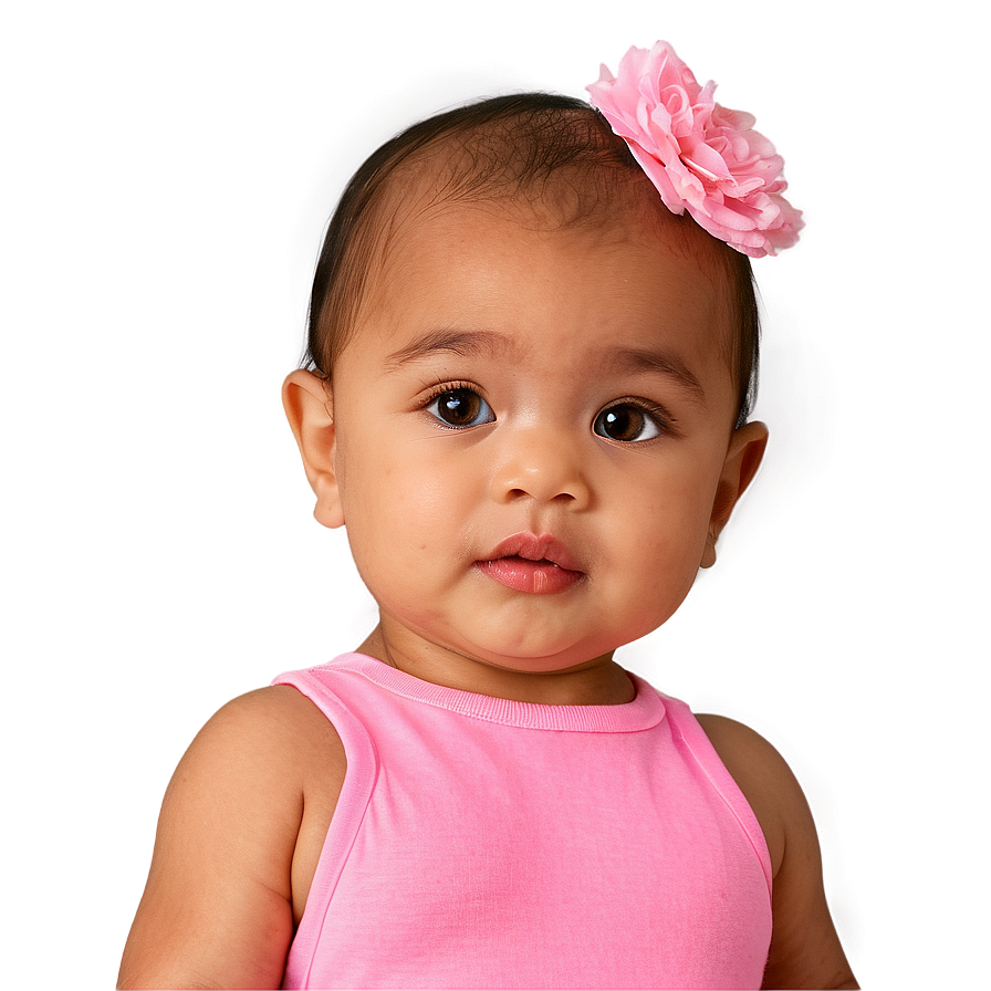 Baby Girl In Pink Outfit Png Icc78