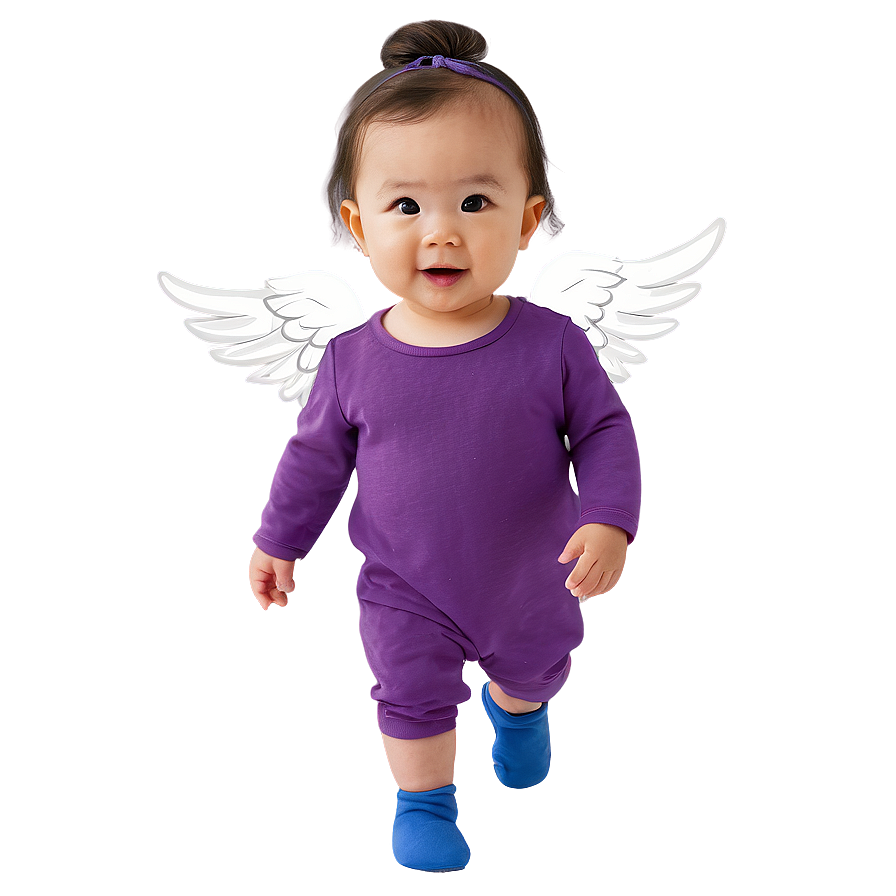 Baby Girl With Angel Wings Png Njg