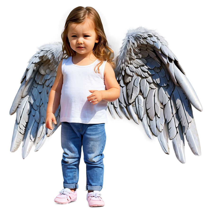 Baby Girl With Angel Wings Png Tje71