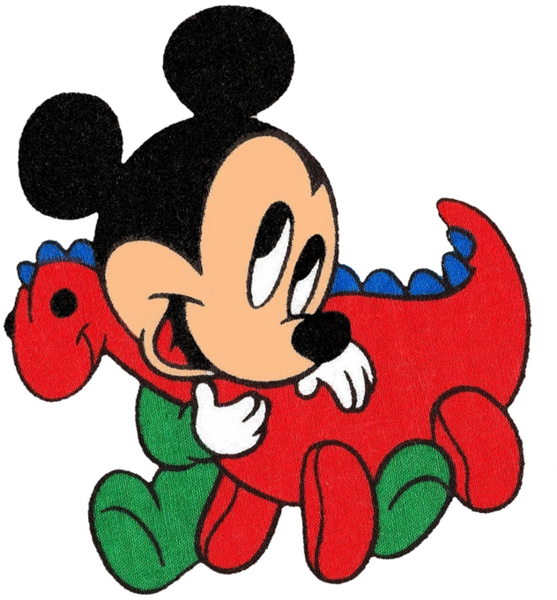 Baby Mickey Riding Pluto Toy