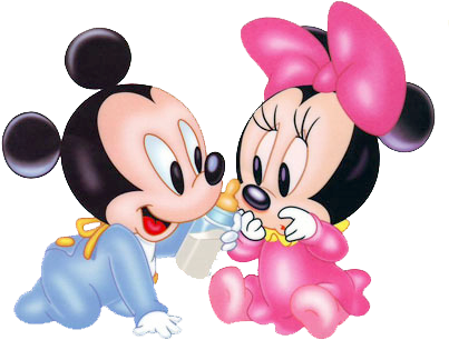 Baby Mickeyand Minnie Sharing