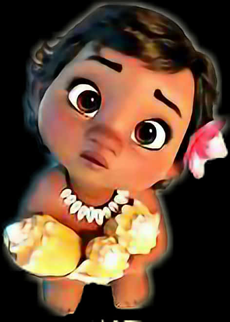 Baby Moana Cute Expression