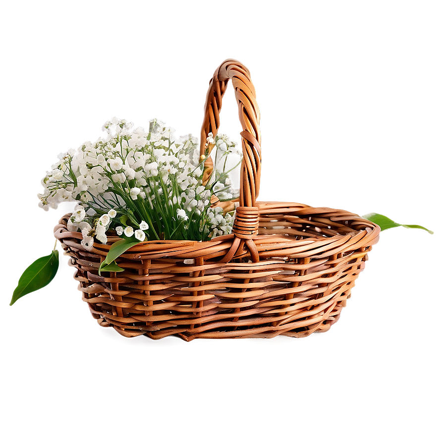 Baby's Breath In Basket Png 47