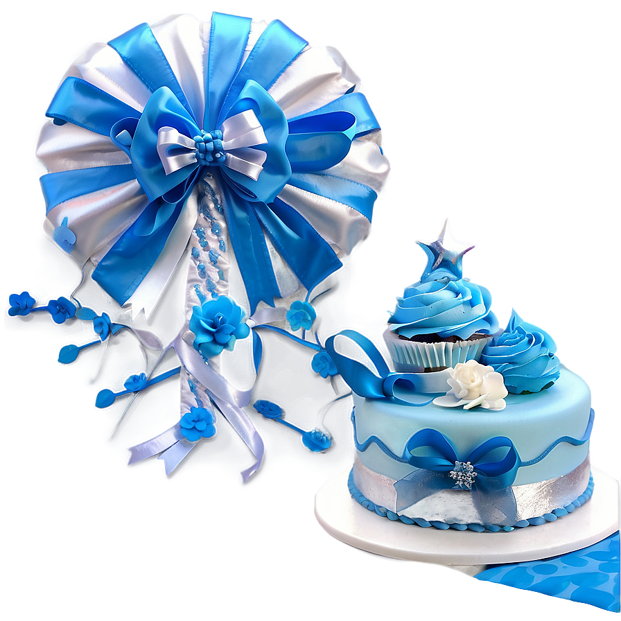 Baby Shower Blue And Silver Theme Png Mvr