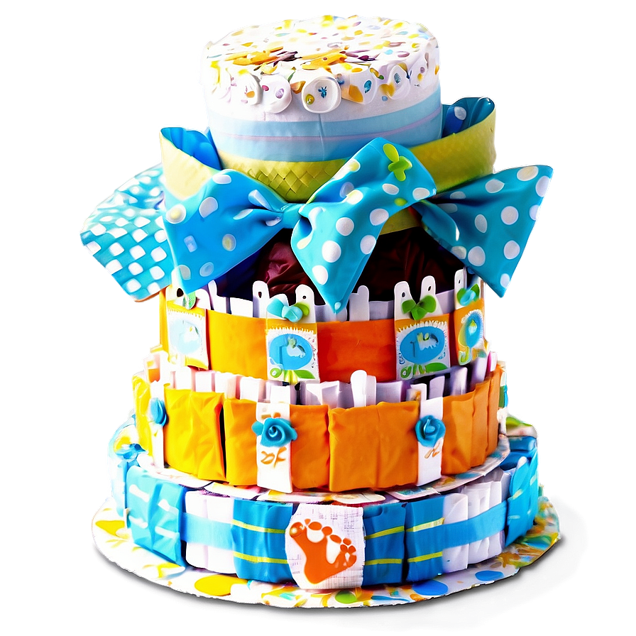 Baby Shower Diaper Cake Design Png Wjo18