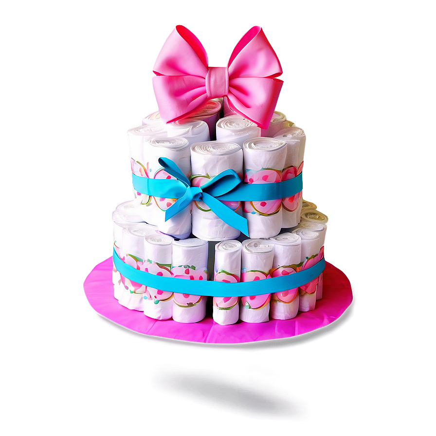 Baby Shower Diaper Cake Design Png Ycj