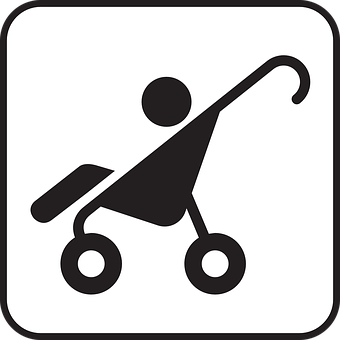 Baby Stroller Sign Icon