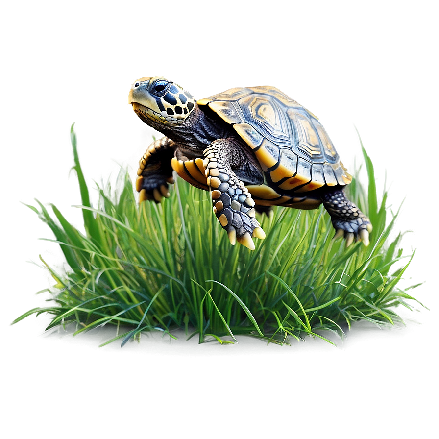 Baby Turtle In Grass Png Yql28