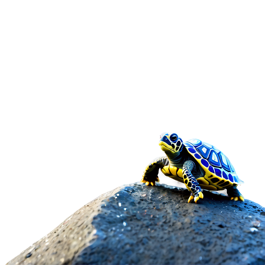 Baby Turtle On Rock Png Oji40