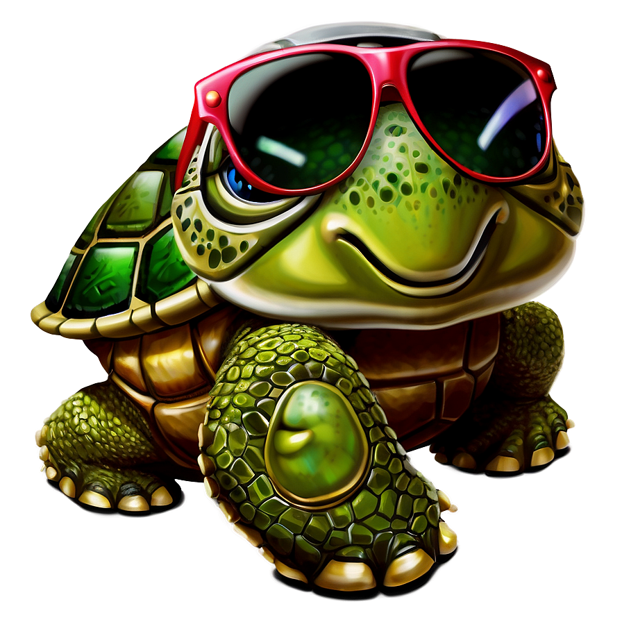 Baby Turtle With Sunglasses Png 06252024