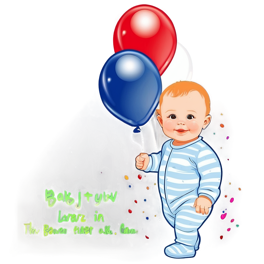 Baby With Balloons Png 61