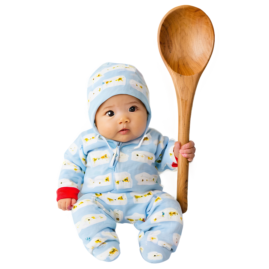 Baby With Spoon Png 35