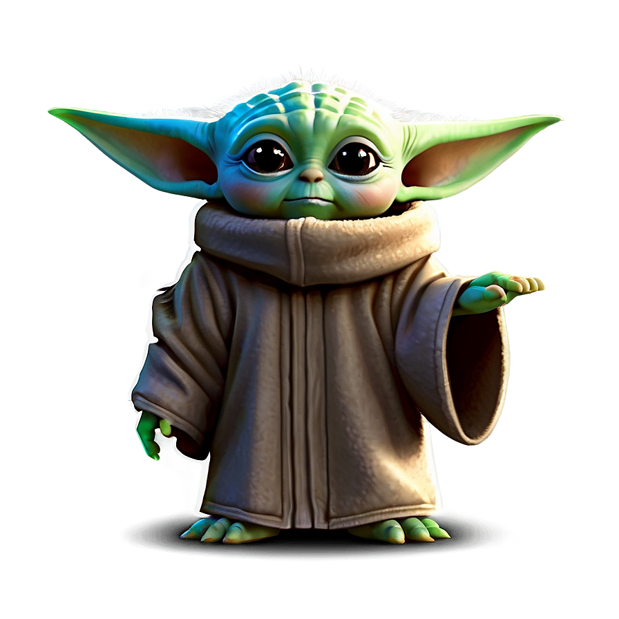 Baby Yoda Cartoon Character Design Png 13