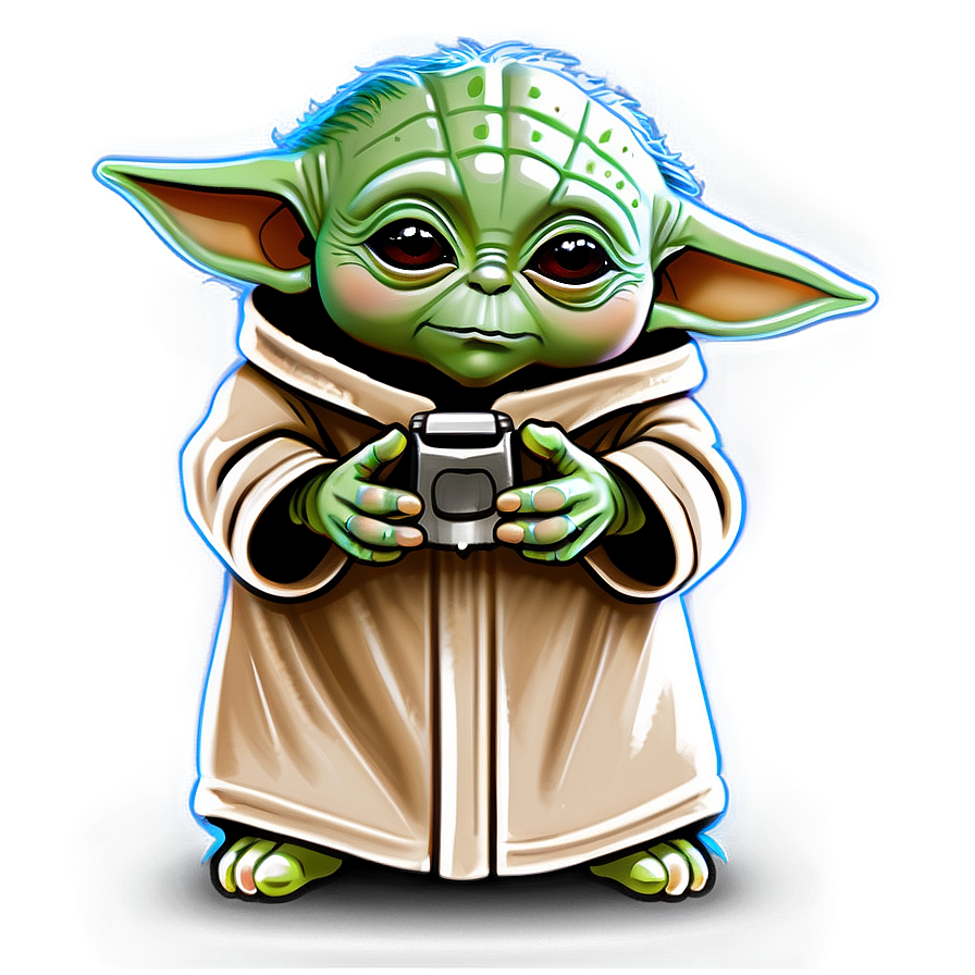 Baby Yoda Cartoon Drawing Tutorial Png 5