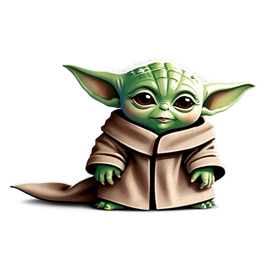 Baby Yoda Cartoon Drawing Tutorial Png Jld