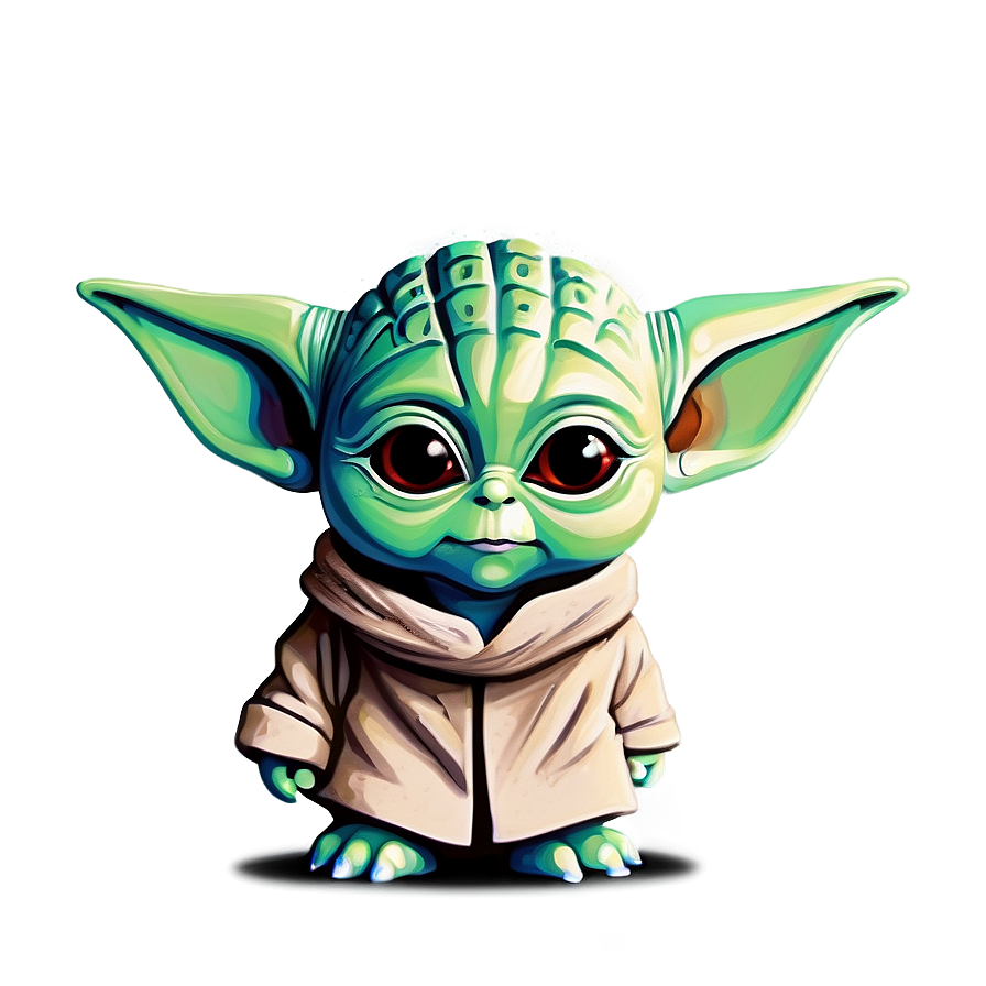 Baby Yoda Cartoon Drawing Tutorial Png Pyj