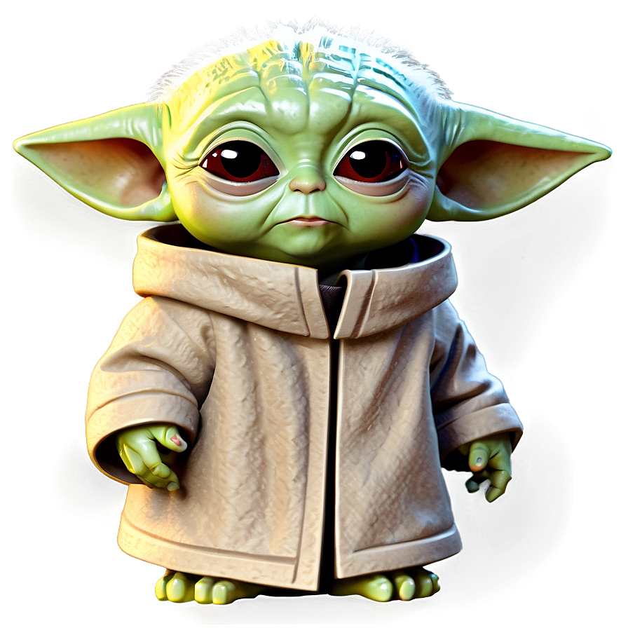 Baby Yoda Cartoon Fan Art Png Wvm95