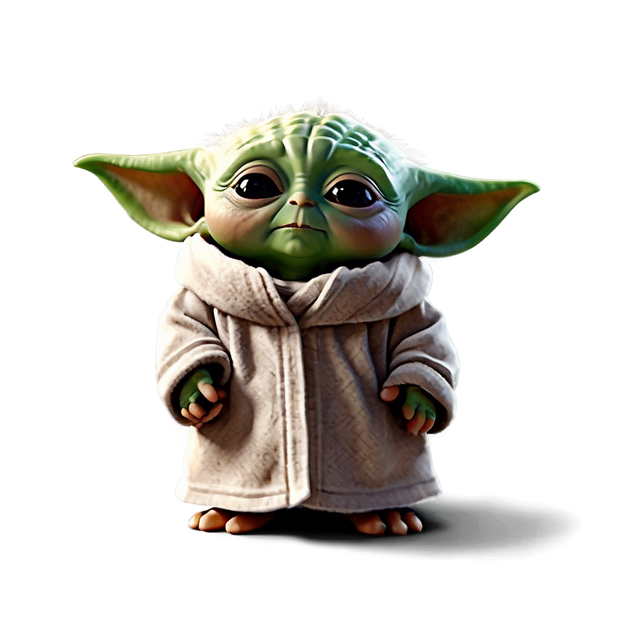 Baby Yoda Cartoon In Robe Png Hkk