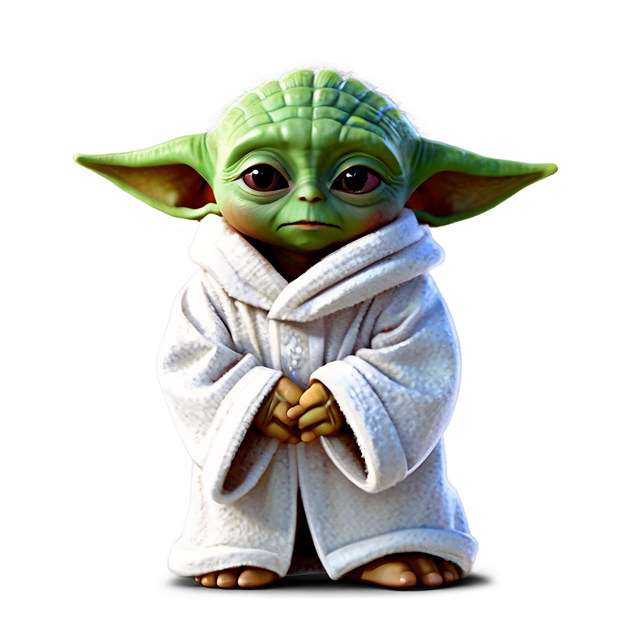 Baby Yoda Cartoon In Robe Png Lwx49