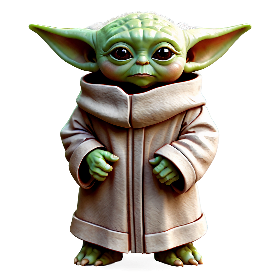 Baby Yoda Cartoon Outline Png 28