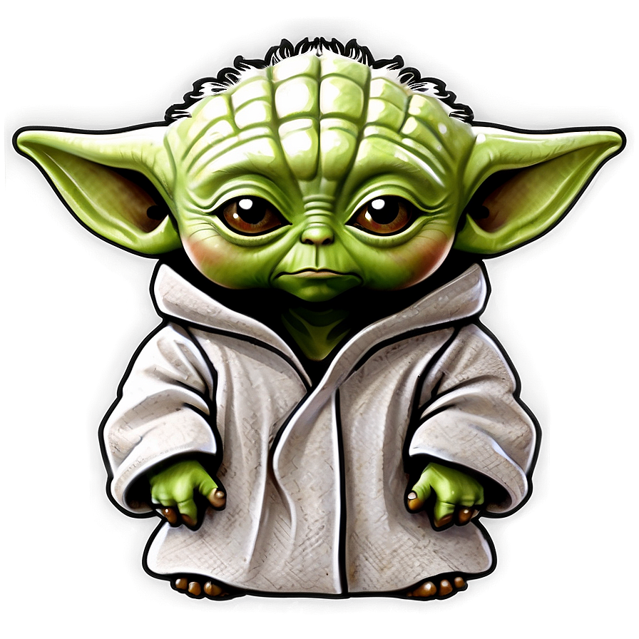 Baby Yoda Cartoon Outline Png Pcx87