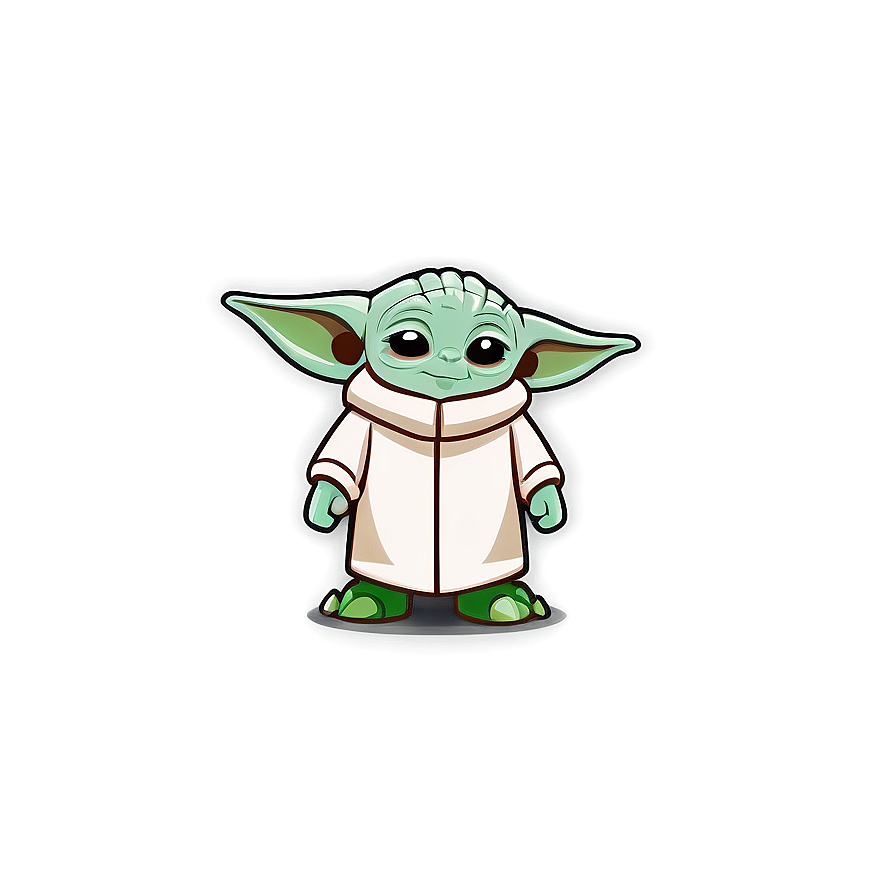 Baby Yoda Cartoon Space Background Png 38