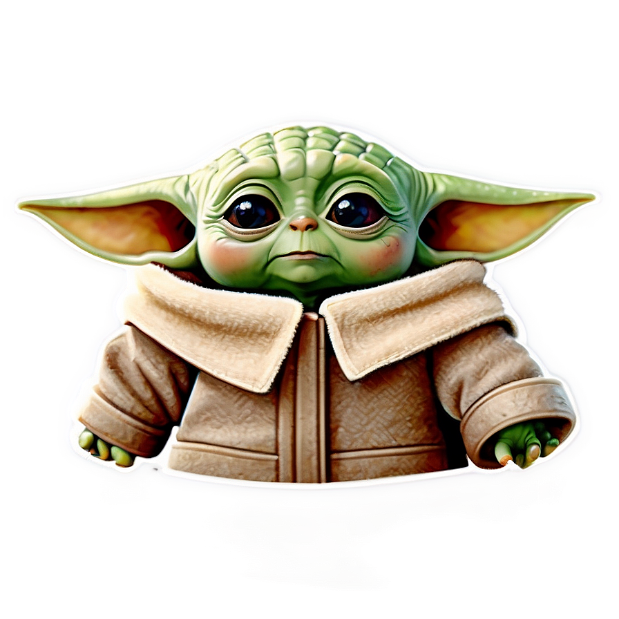 Baby Yoda Cartoon Space Background Png 53