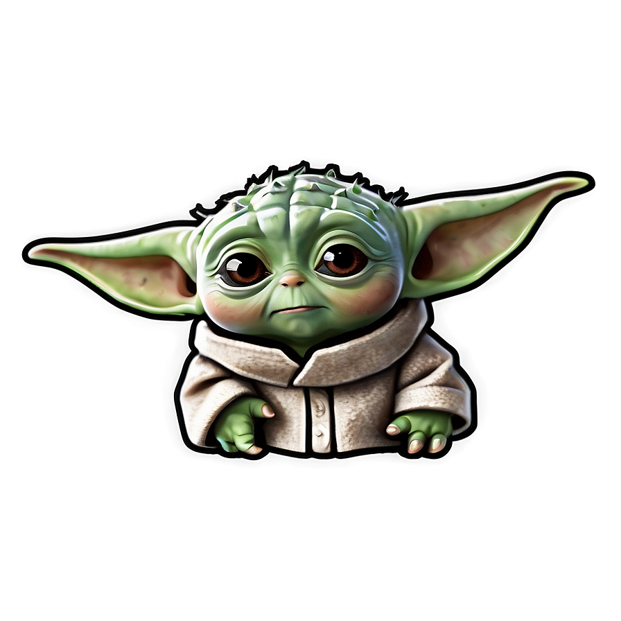 Baby Yoda Cartoon Wallpaper Png Qlt