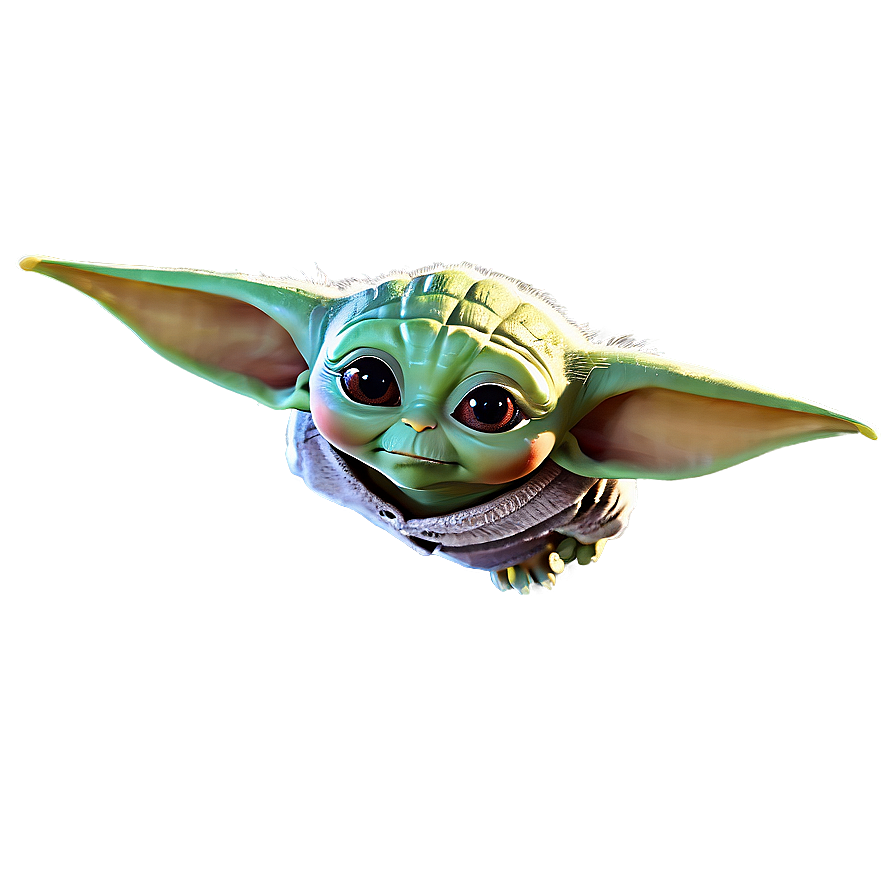 Baby Yoda Flying Cartoon Png Smr