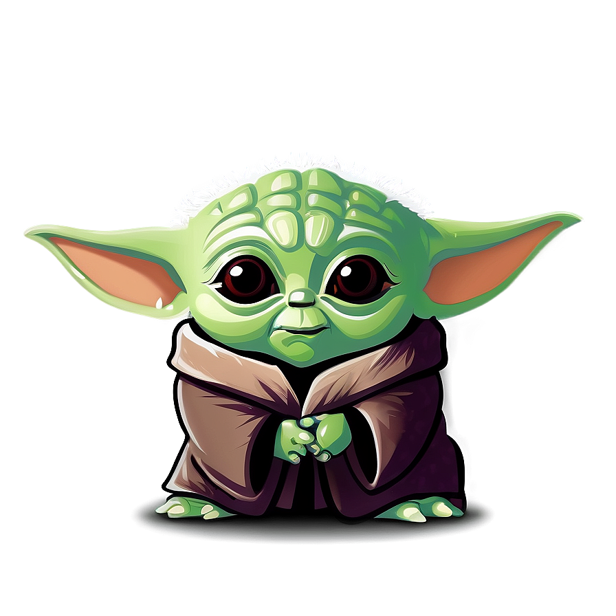 Baby Yoda Force Using Cartoon Png 06252024